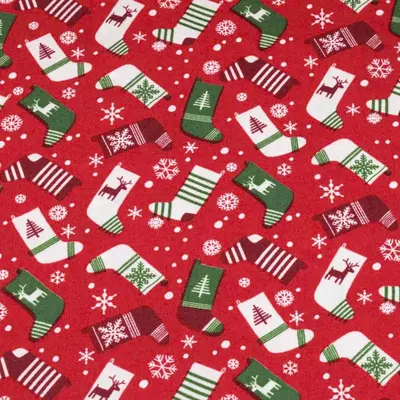 Material bumbac - Christmas Stockings 16719/015