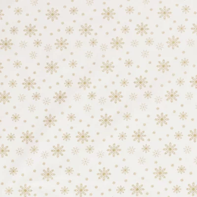 Material bumbac Craciun - Christmas Snowflakes Ivory