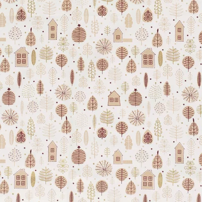 Material bumbac Craciun - Sweet Forest Ivory