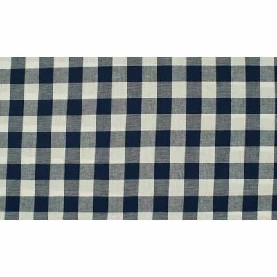 Material bumbac - Gingham Navy 20mm