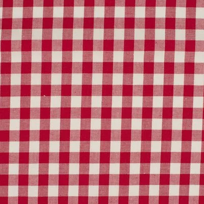 Material bumbac - Gingham Red 10mm