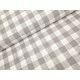 Material din amestec de in si bumbac - Linen Check Ivory-Grey
