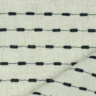 Material din amestec de vascoza si in - Embroidery - cupon 77cm
