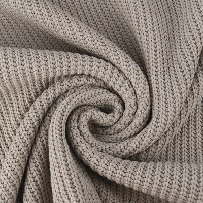 Material tricotat din bumbac - Beige