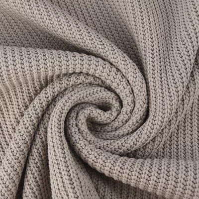 Material tricotat din bumbac - Beige - cupon 95 cm