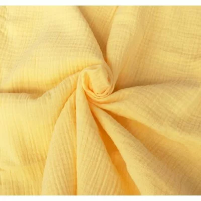 Muselina Organica GOTS - Soft Yellow