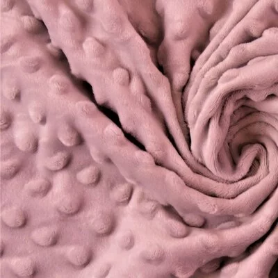 Plush Minky Dot - Old Rose- cupon 98 cm