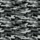 Poplin imprimat - Army Camouflage Grey
