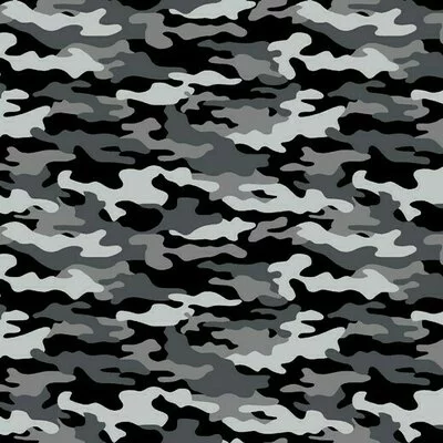 Poplin imprimat - Army Camouflage Grey