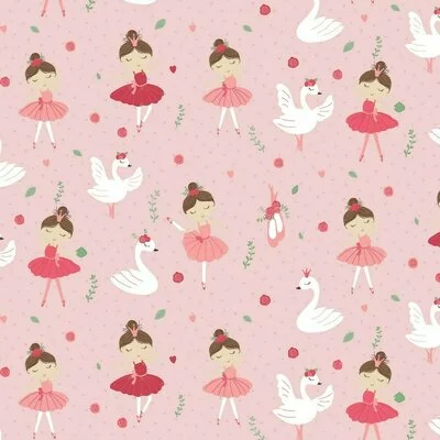 poplin-imprimat-ballerina-swan-and-roses-rose-44077-2.webp