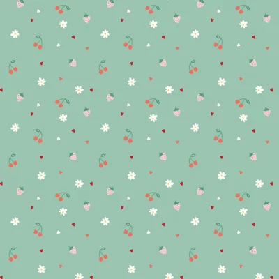 poplin-imprimat-cherries-flowers-mint-47495-2.webp