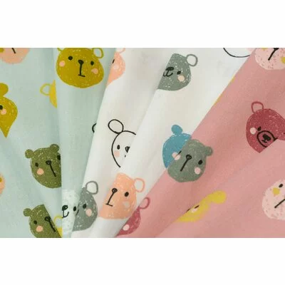 Poplin imprimat - Cute Bears Blush