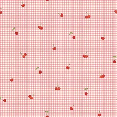 Poplin imprimat digital - Cherry Rose - cupon 1m