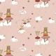 Poplin organic GOTS - Cute Ballerinas Powder