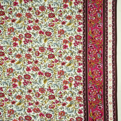 Vascoza Imprimata - Radiance Border Ivory
