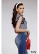 Blugi dama premium conici material fin in doua nuante de albastru