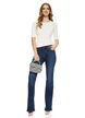 Blugi dama premium evazati elastici albastru usor patinat si efect push-up