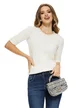 Blugi dama premium evazati elastici albastru usor patinat si efect push-up