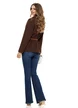 Blugi dama premium evazati elastici albastru usor patinat si efect push-up