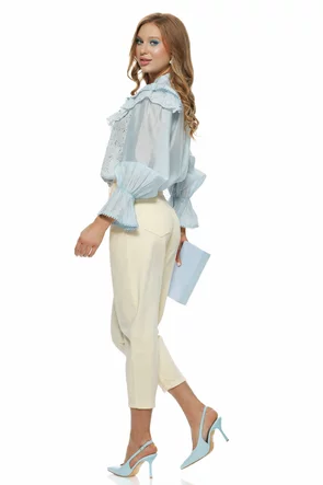 Blugi dama premium galben ballon fashion trend