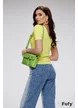 Bluza dama de primavara galben lime din tricot premium 