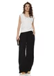 Bluza dama eleganta alba din vascoza premium elastica cu perle argintii