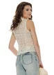 Bluza dama eleganta din dantela ivoire cu inchideri asian-boho