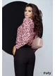 Bluza dama eleganta Fofy cu mansete late si anchior nuante de bordo