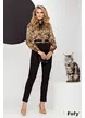Bluza dama eleganta Fofy din saten fin animal print
