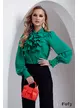 Bluză dama eleganta Fofy verde intens cu jabou amplu