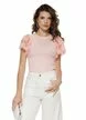 Bluza dama eleganta roz din bumbac cu maneci din dantela premium 