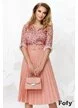 Bluza dama roz din voal satinat cu fir de lurex