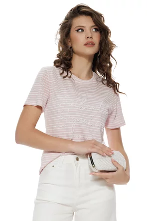 Bluza dama roz premium brodata cu margele si spate cu decupaj de dantela