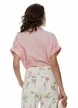 Camasa dama premium roz din vascoza cu bumbac aplicatii metalice sofisticate