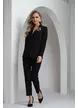 Compleu dama elegant premium negru sacou cu pantalon conic