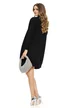 Compleu dama tricotat premium negru rochie cu cristale si cardigan