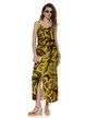 Fusta dama midi petrecuta din vascoza premium safari print 2026 verde