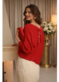 Fusta eleganta cu franjuri velevet feathers crem si lurex argintiu picture - 4