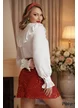 Fusta eleganta Fofy mini rosie din catifea cu paiete