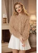 Fusta mini plisata din tricot premium alb