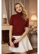 Fusta mini plisata din tricot premium alb