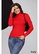 Helanca dama rosie premium cu perle la maneci