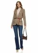 Helanca grej tricotata cu nasturi metalici aurii la maneci