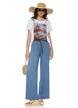 Pantalon dama bleujeans din vascoza premium cu curelusa impletita