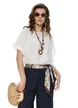 Pantalon dama bleumarin cu pense din vascoza racoroasa cu esarfa bohemian