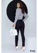 Pantalon dama Fofy bleumarin conici cu talie medie din material premium