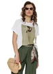 Pantalon dama olive cu pense din vascoza racoroasa cu esarfa bohemian
