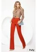 Pantalon Fofy evazat caramiziu