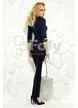 Pantalon pană bleumarin cu talie medie