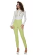 Pantaloni Fofy dama eleganti lime cu talie inalta si croi conic